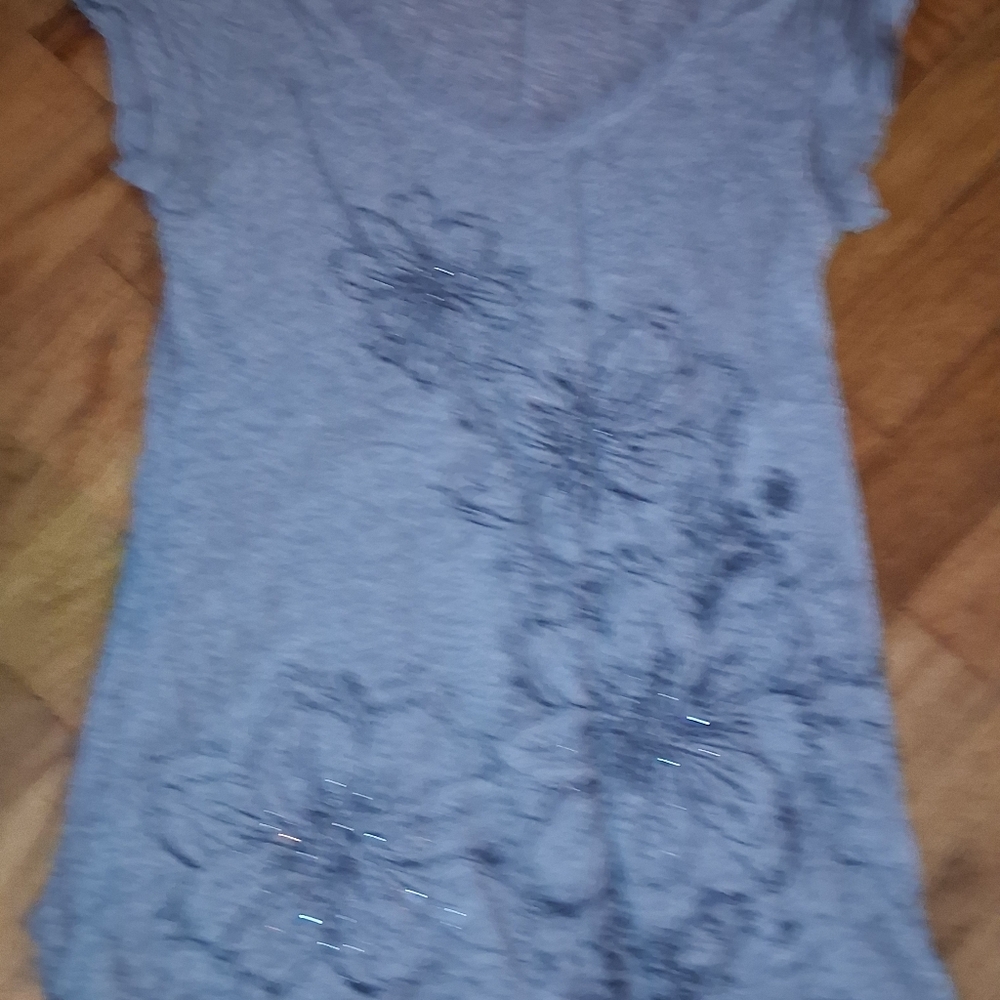Floral Gray Top